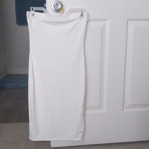 White tube top dress